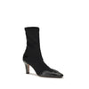 Paris Texas Black Calf Leather Bos Taurus Ankle Boots