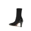 Paris Texas Black Calf Leather Bos Taurus Ankle Boots