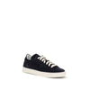 Kiton Blue Calf Leather Bos Taurus Low Top Sneakers