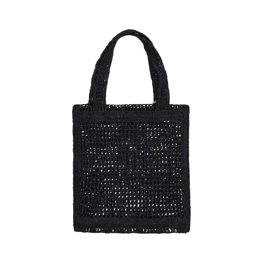 Chloé Black Raffia Raffia Bag