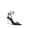 Tom Ford Black Goatskin Stiletto Heel Sandals