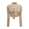 Marine Serre Beige Viscose Cardigan