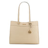 Michael Kors Beige Leather Tote Bag