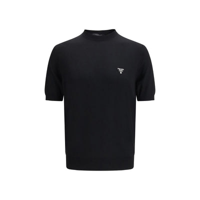 Prada Black Fleece Wool T-Shirt