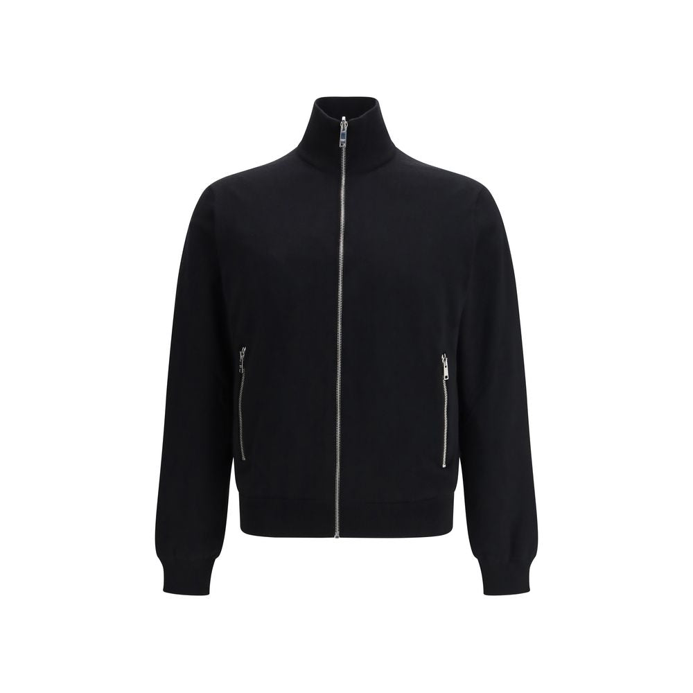 Prada Black Fleece Wool Bomber