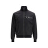 Prada Black Fleece Wool Bomber