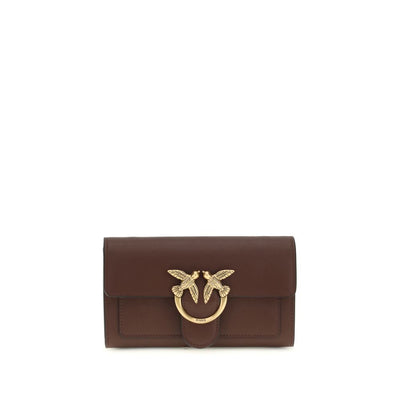 PINKO Brown Calf Leather Bos Taurus Shoulder Bag