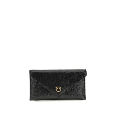 PINKO Black Calf Leather Bos Taurus Handbag