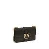 PINKO Bicolor Calf Leather Bos Taurus Shoulder Bag