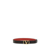 Valentino Garavani Black Calf Leather Bos Taurus Belt