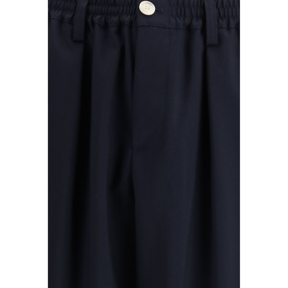 Marni Blue Merino Wool Casual Pants