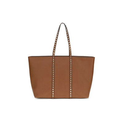 Valentino Garavani Brown Calfskin Tote Bag