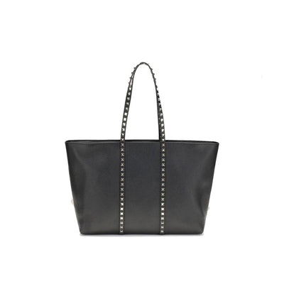 Valentino Garavani Black Calfskin Tote Bag