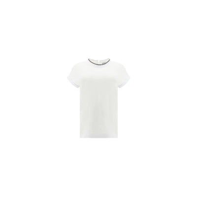 Brunello Cucinelli White Elastane T-Shirt