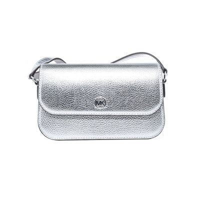 Michael Kors Gray Leather Shoulder Bag