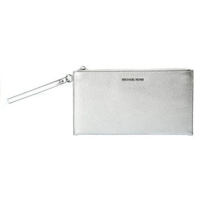 Michael Kors Gray Leather Clutch Bag