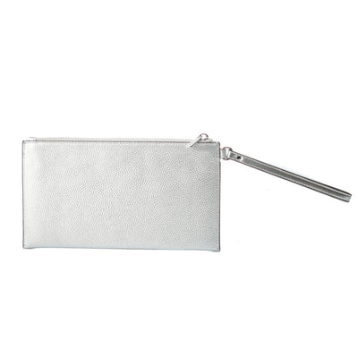 Michael Kors Gray Leather Clutch Bag