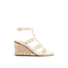 Valentino Garavani Bicolor Calfskin Wedge Sandals