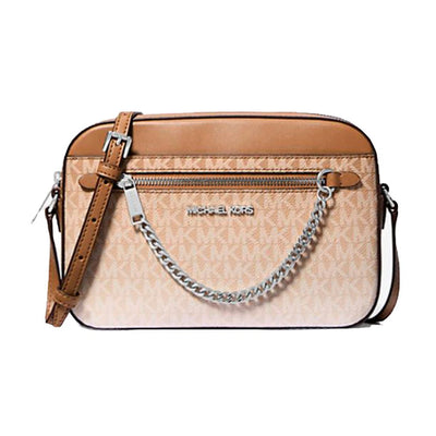 Michael Kors Brown Canvas Crossbody Bag