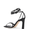 Dee Ocleppo Black Satin Strap-On Sandals