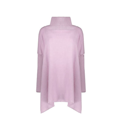 Herno Purple Virgin Wool Poncho