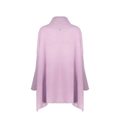 Herno Purple Virgin Wool Poncho