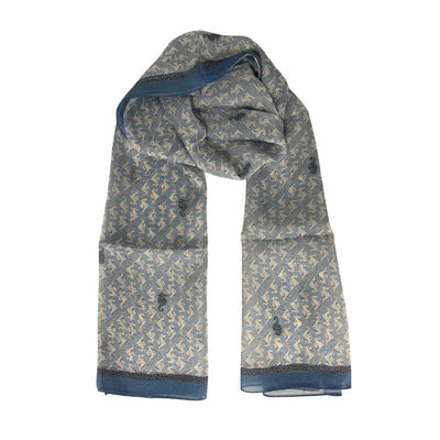 Borbonese Blue Silk Women Scarf