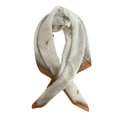 Borbonese Brown Silk Women Scarf