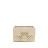 PINKO Beige Calf Leather Bos Taurus Shoulder Bag