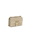 PINKO Beige Calf Leather Bos Taurus Shoulder Bag