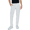 Borghese White Cotton Chino Pants