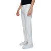 Borghese White Cotton Chino Pants