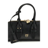 PINKO Black Calf Leather Bos Taurus Handbag