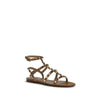 Valentino Garavani Beige Calf Leather Bos Taurus Flat Sandals