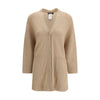 Fabiana Filippi Beige Fleece Wool Cardigan