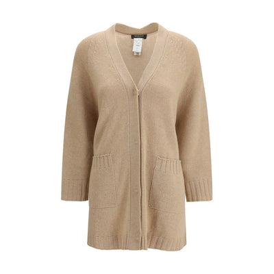 Fabiana Filippi Beige Fleece Wool Cardigan