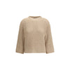 Fabiana Filippi Beige Fleece Wool Sweatshirt