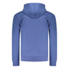 Coveri Moving Blue Cotton Men's Hoodie Sweatshirt