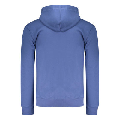 Coveri Moving Blue Cotton Men's Hoodie Sweatshirt