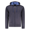 Coveri Moving Blue Cotton Men's Hooded Sweatshirt