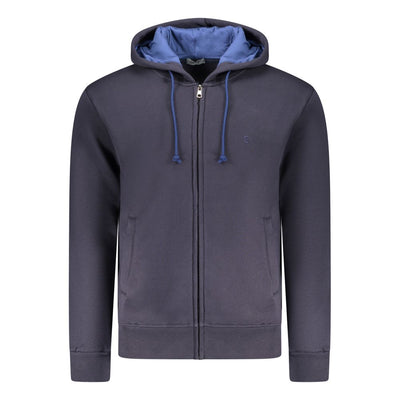 Coveri Moving Blue Cotton Men's Hooded Sweatshirt