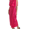 Dolce & Gabbana Fuchsia Silk Casual Dress