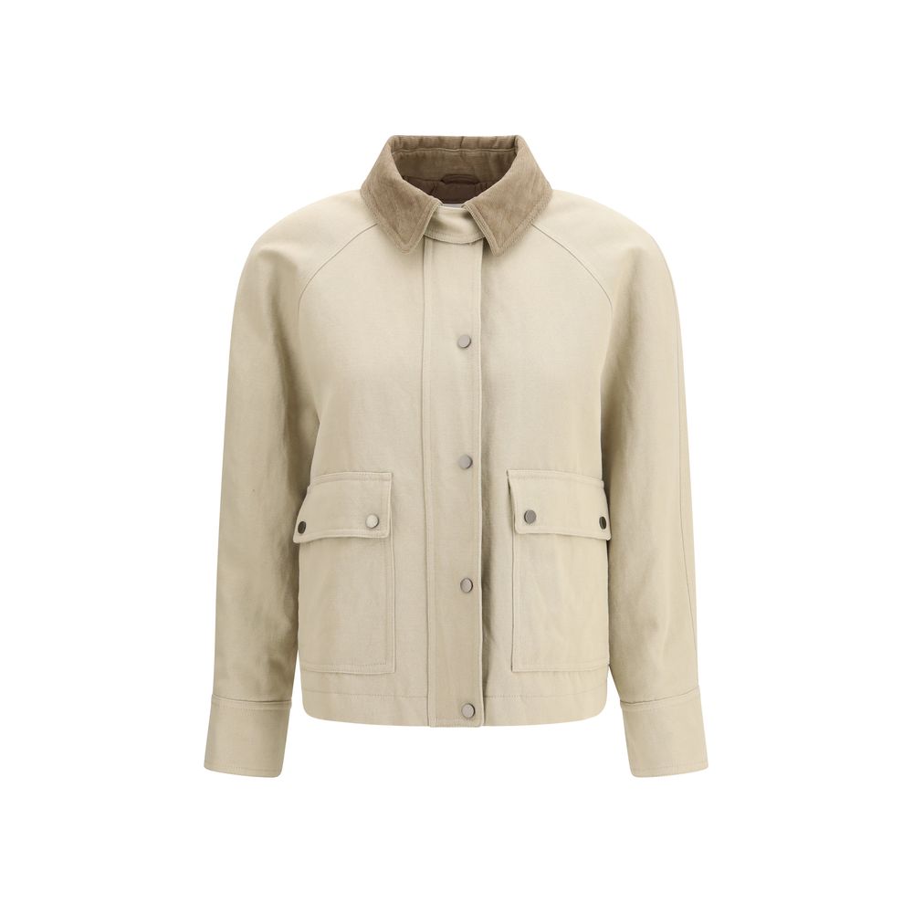 Brunello Cucinelli Beige Cotton Coat