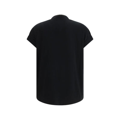 Brunello Cucinelli Black Cotton T-Shirt