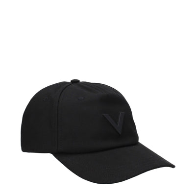 Valentino Garavani Black Cotton Cap (Baseball Hat)
