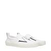 Valentino Garavani White Fabric Slip-On Loafers