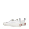 Valentino Garavani White Fabric Slip-On Loafers