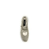 Carel Paris Silver Calf Leather Bos Taurus Ballet Flats