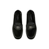 Dolce & Gabbana Black Calfskin Slip-On Loafers