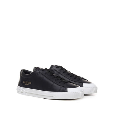Valentino Garavani Black Calfskin Low Top Sneakers